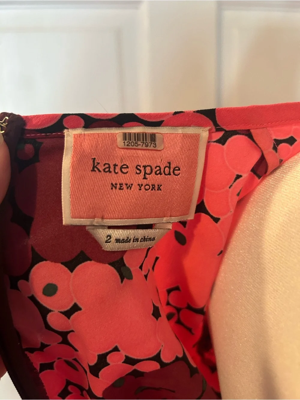 kate spade Pink and Burgundy Floral Tie-Front Mini Dress